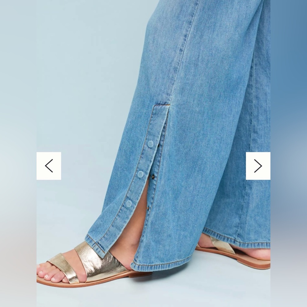 Anthropologie Light Blue Wide-Leg Jeans - Picture 3 of 8
